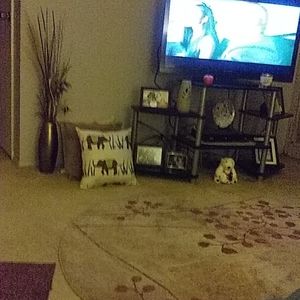 Two pillows One Brown cream color and grain the ot